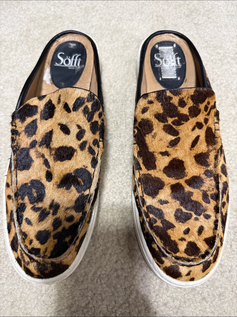 Sofft Leopard Print Slip-On Loafers - 8.5M